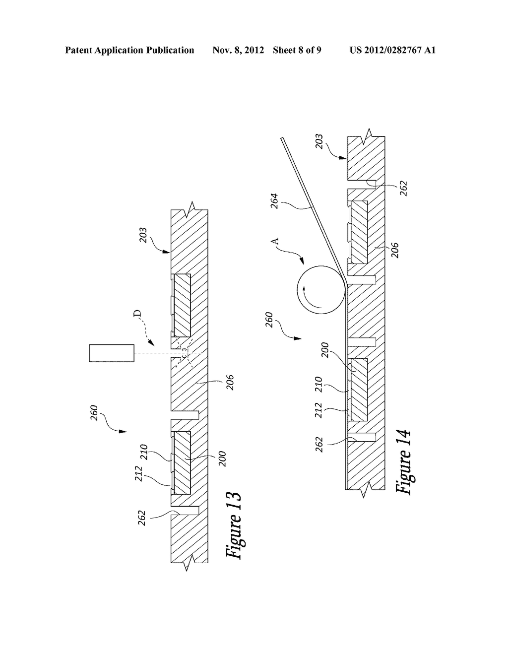 METHOD FOR PRODUCING A TWO-SIDED FAN-OUT WAFER LEVEL PACKAGE WITH     ELECTRICALLY CONDUCTIVE INTERCONNECTS, AND A CORRESPONDING SEMICONDUCTOR     PACKAGE - diagram, schematic, and image 09