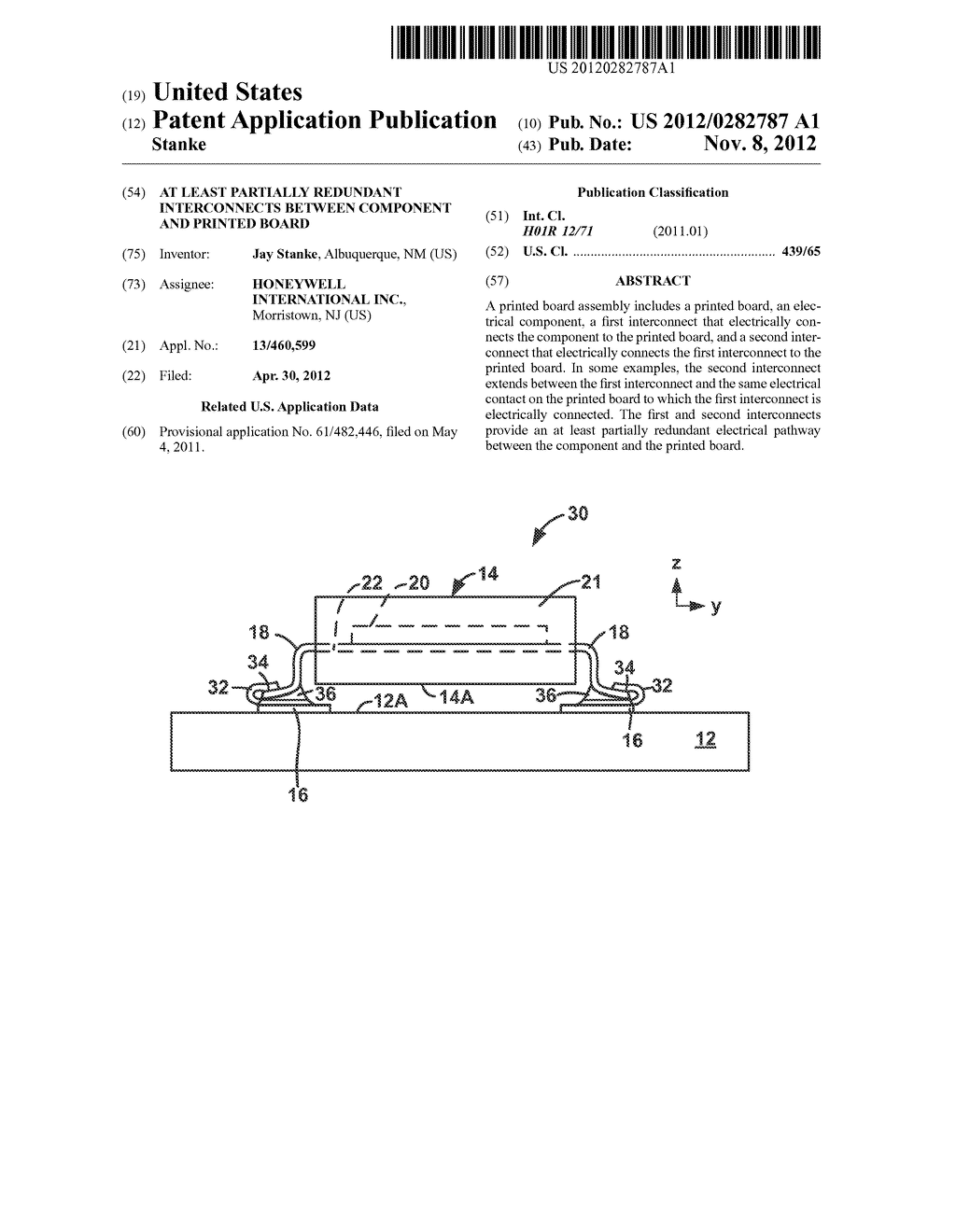 AT LEAST PARTIALLY REDUNDANT INTERCONNECTS BETWEEN COMPONENT AND PRINTED     BOARD - diagram, schematic, and image 01