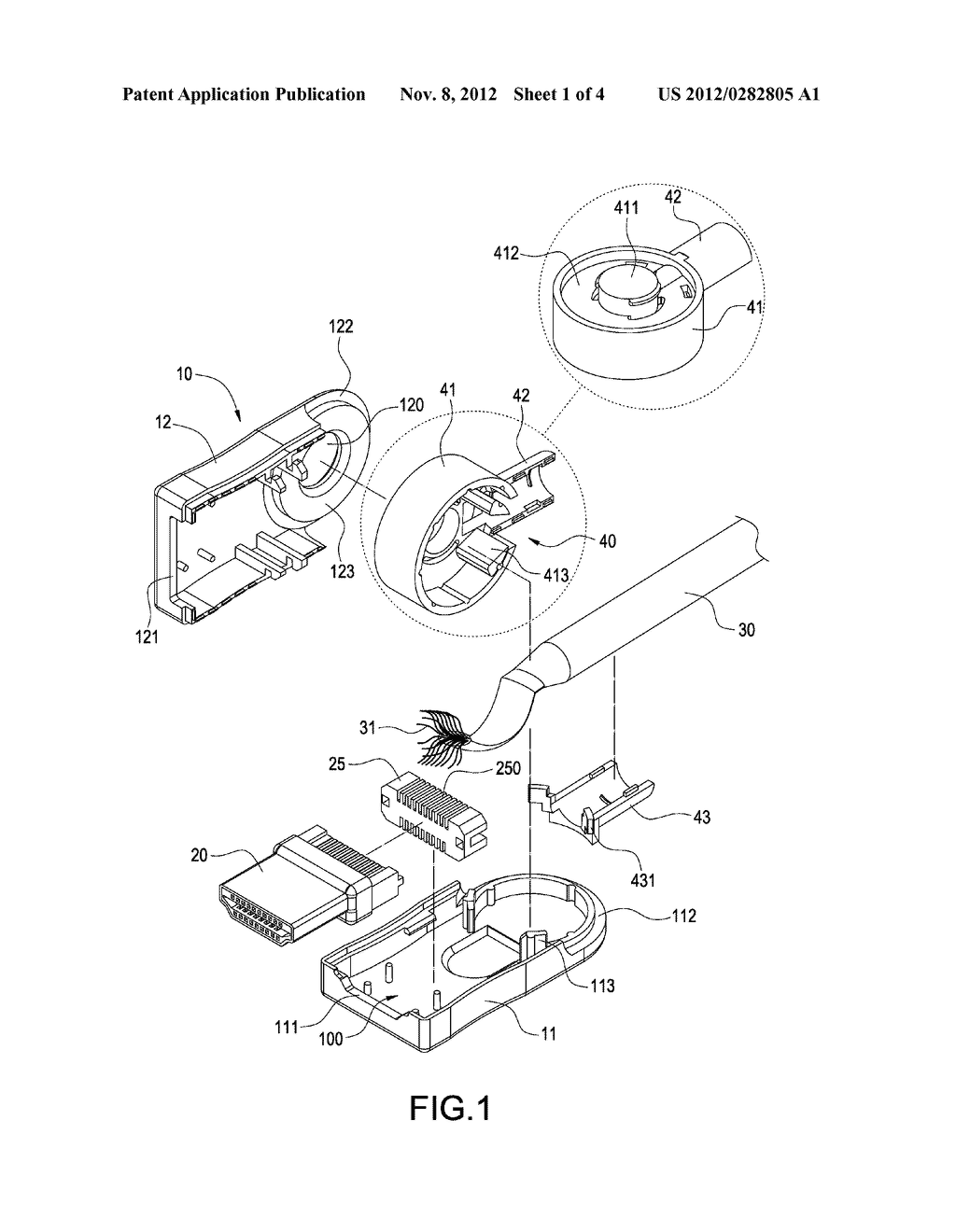 TRANSMISSION LINE WITH ROTATABLE CONNECTOR - diagram, schematic, and image 02