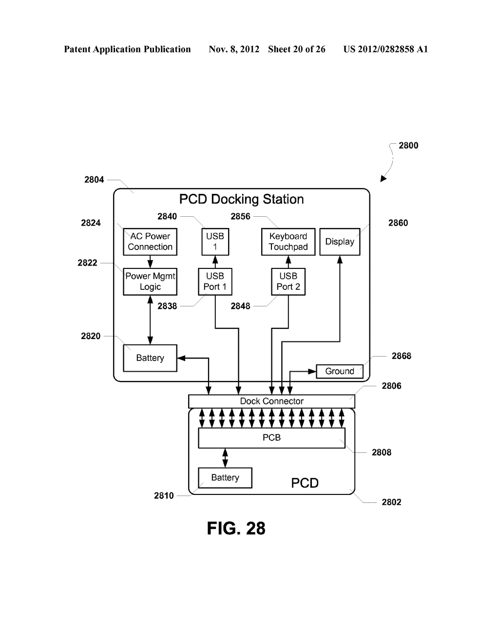 System and Method of Providing Wireless Connectivity Between a Portable     Computing Device and a Portable Computing Device Docking Station - diagram, schematic, and image 21