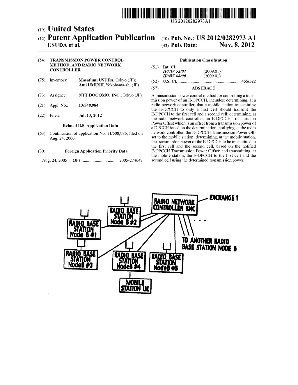 TRANSMISSION POWER CONTROL METHOD, AND RADIO NETWORK CONTROLLER - diagram, schematic, and image 01