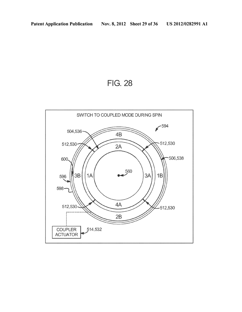 GAMING SYSTEM, DEVICE AND METHOD INVOLVING A PLURALITY OF ROTORS     INTERCHANGEABLY OPERABLE IN A DECOUPLED MODE AND A COUPLED MODE - diagram, schematic, and image 30