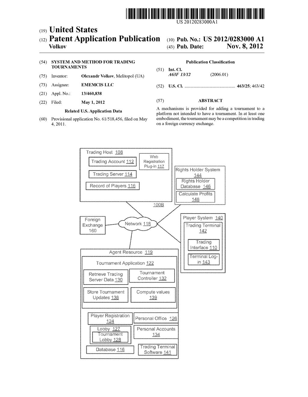 SYSTEM AND METHOD FOR TRADING TOURNAMENTS - diagram, schematic, and image 01