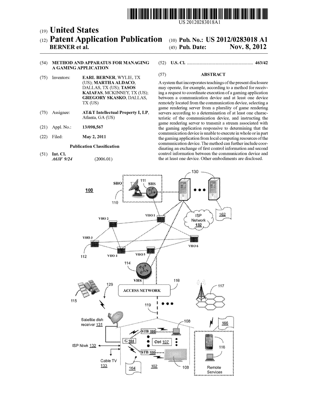 METHOD AND APPARATUS FOR MANAGING A GAMING APPLICATION - diagram, schematic, and image 01