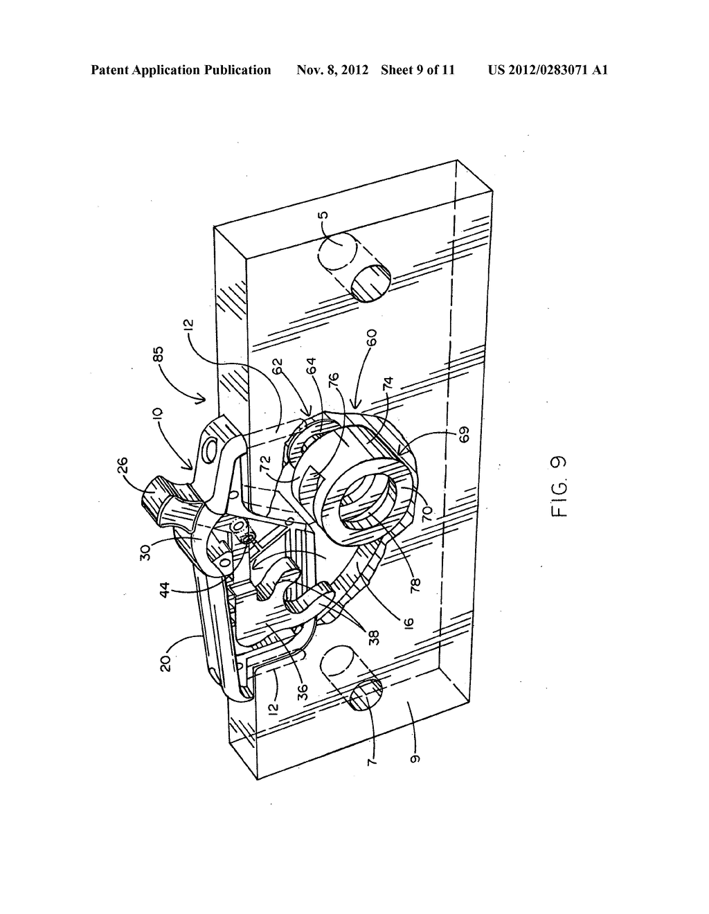 Weight plate with center post locking cartridge - diagram, schematic, and image 10