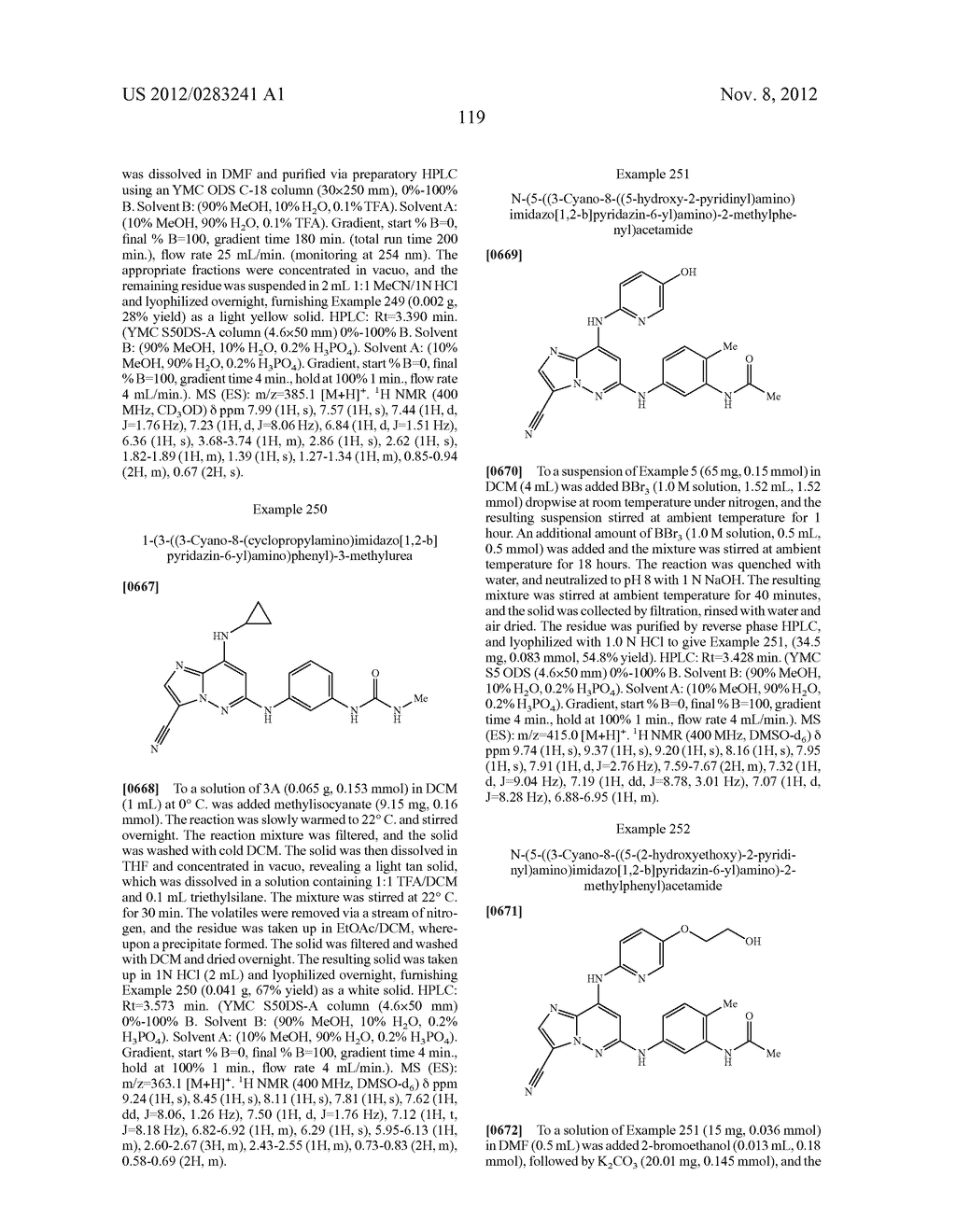 IMIDAZOPYRIDAZINECARBONITRILES USEFUL AS KINASE INHIBITORS - diagram, schematic, and image 120