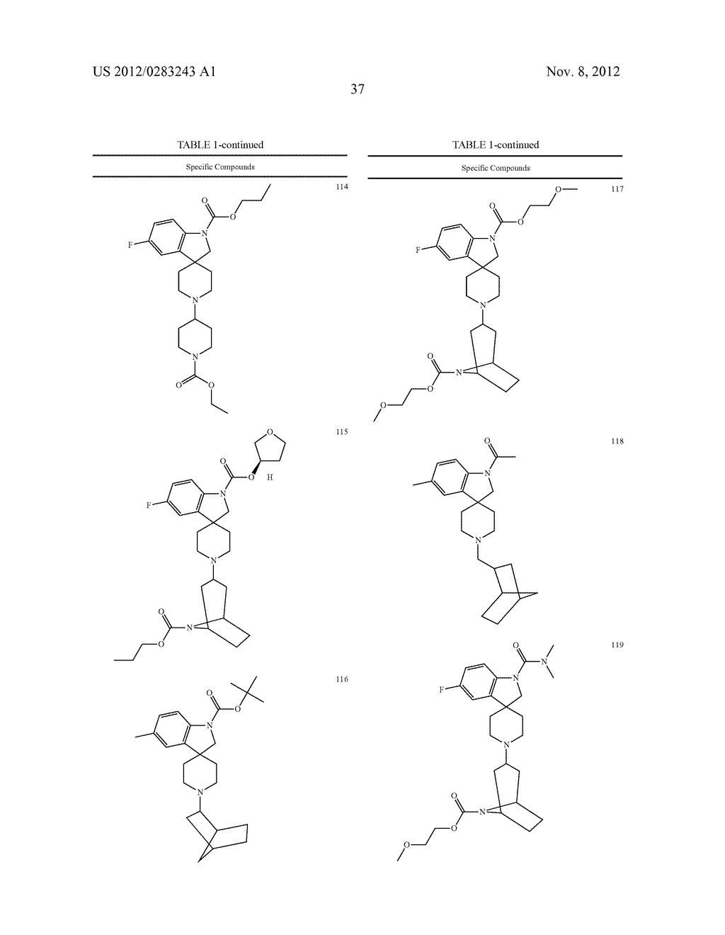 Spiroindoline Modulators of Muscarinic Receptors - diagram, schematic, and image 38