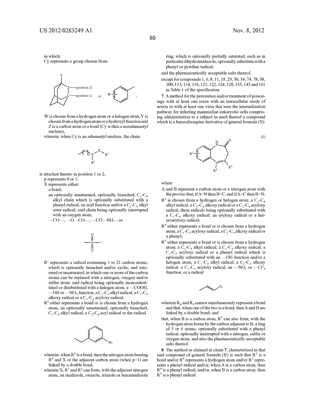 Novel compounds which have a protective activity with respect to the     action of toxins and of viruses with an intracellular mode of action - diagram, schematic, and image 82