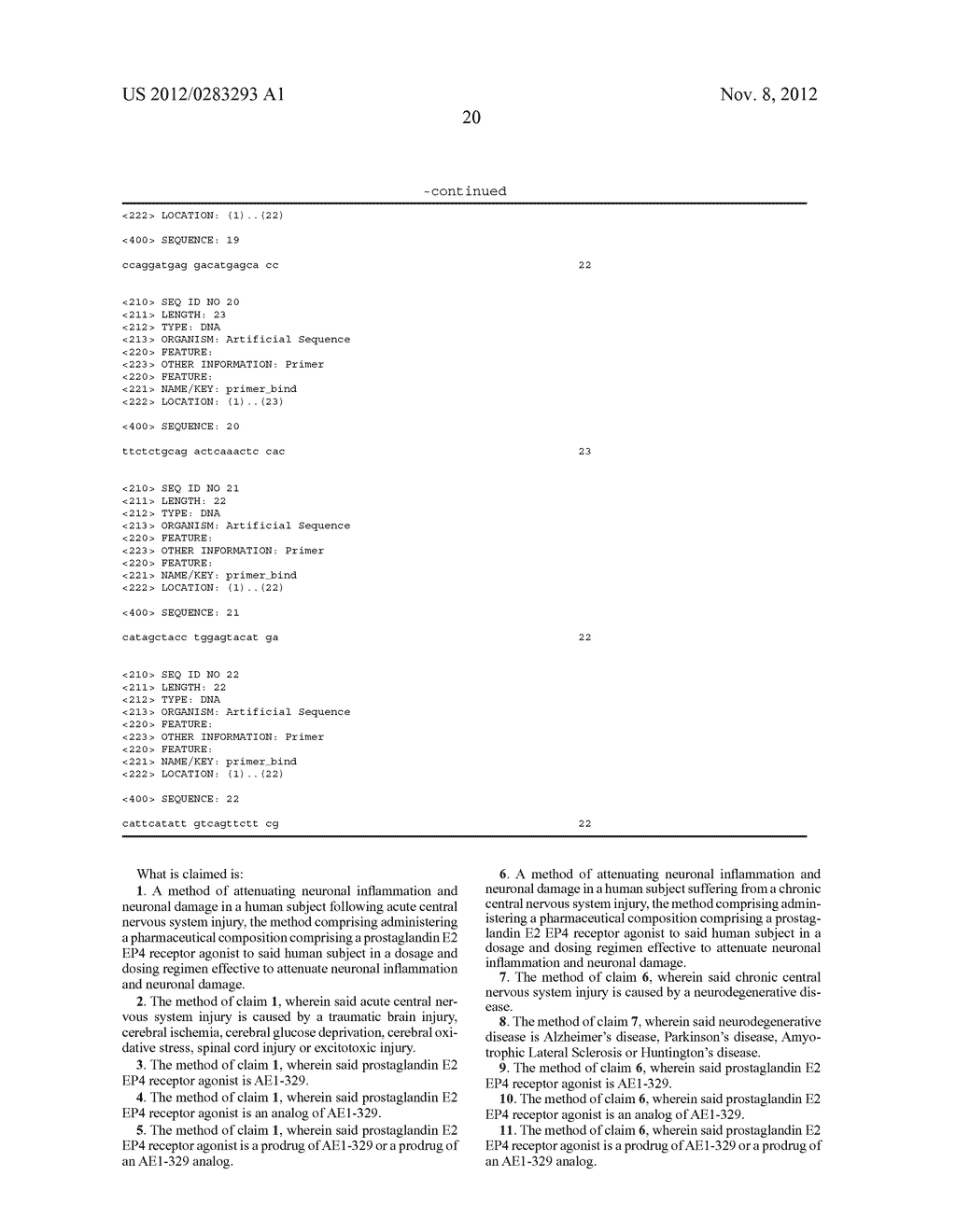 Methods of neuroprotection involving Prostaglandin E2 EP4 (PGE2 EP4)     receptor activation - diagram, schematic, and image 33