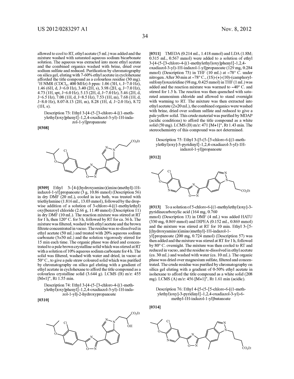 OXADIAZOLE SUBSTITUTED INDAZOLE DERIVATIVES FOR USE AS SPHINGOSINE     1-PHOSPHATE 1 (S1P1) RECEPTOR AGONISTS - diagram, schematic, and image 35
