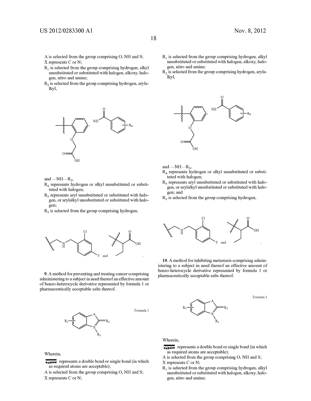 USE OF BENZO-HETEROCYCLE DERIVATIVES FOR PREVENTING AND TREATING CANCER OR     FOR INHIBITING CANCER METASTASIS - diagram, schematic, and image 44