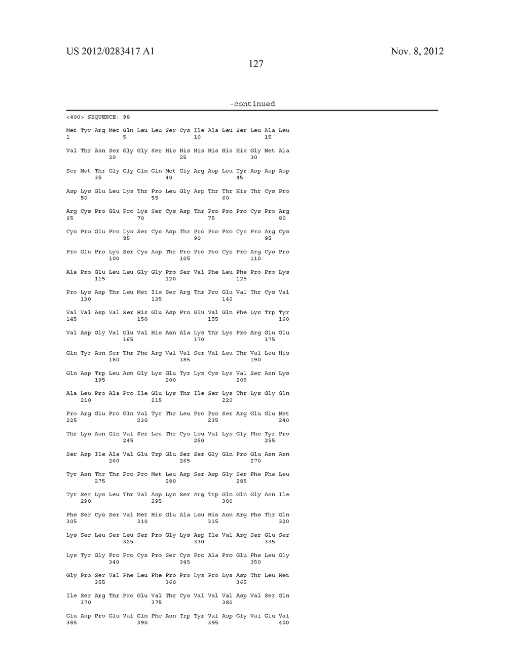 POLYPEPTIDES COMPRISING Fc FRAGMENTS OF IMMUNOGLOBULIN G (IgG) AND METHODS     OF USING THE SAME - diagram, schematic, and image 242