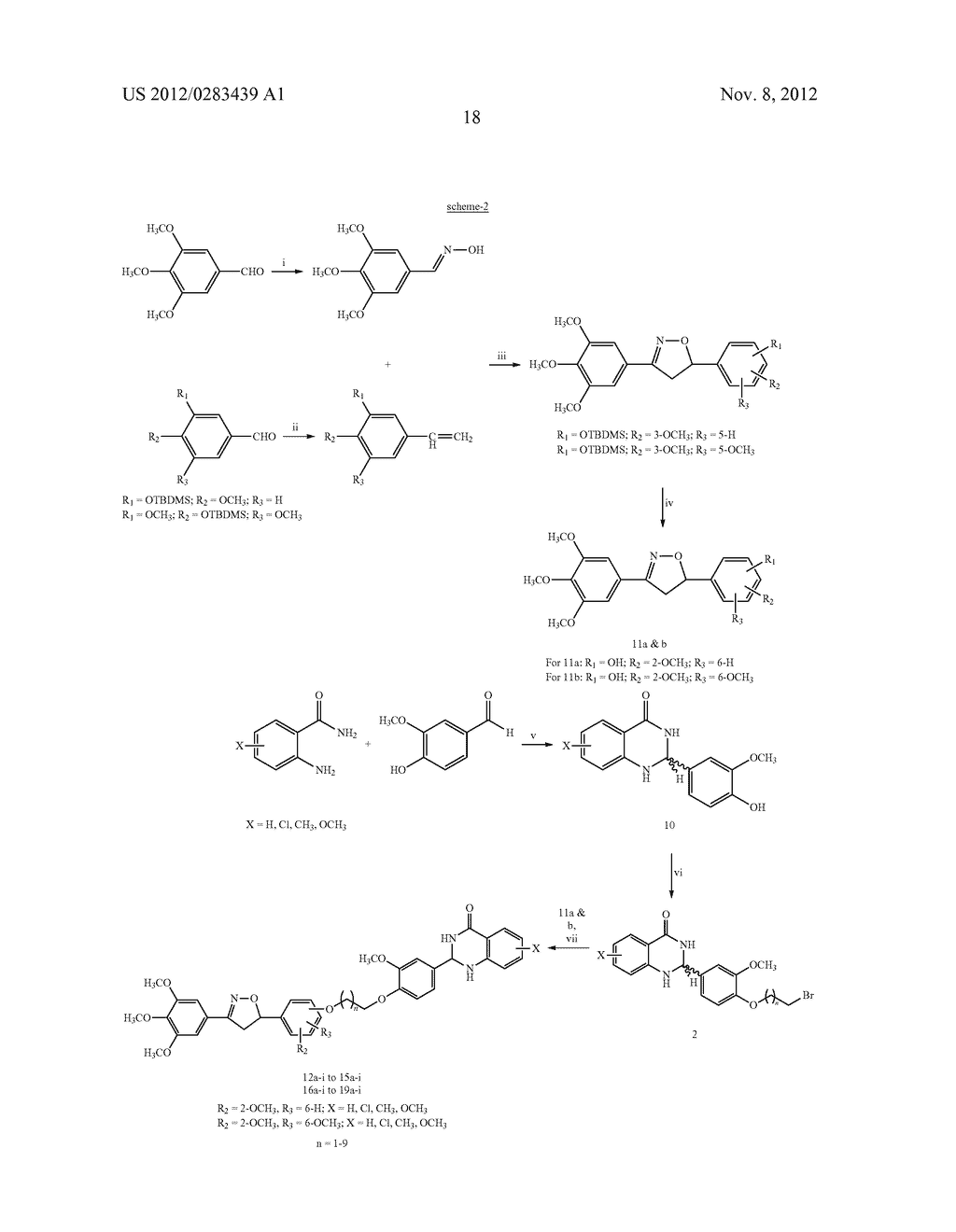 ISOXAZOLE/ISOXAZOLINE/COMBRETASTATIN LINKED DIHYDROQUINAZOLINONE HYBRIDS     AS POTENTIAL ANTICANCER AGENTS AND PROCESS FOR THE PREPARATION THEREOF - diagram, schematic, and image 20