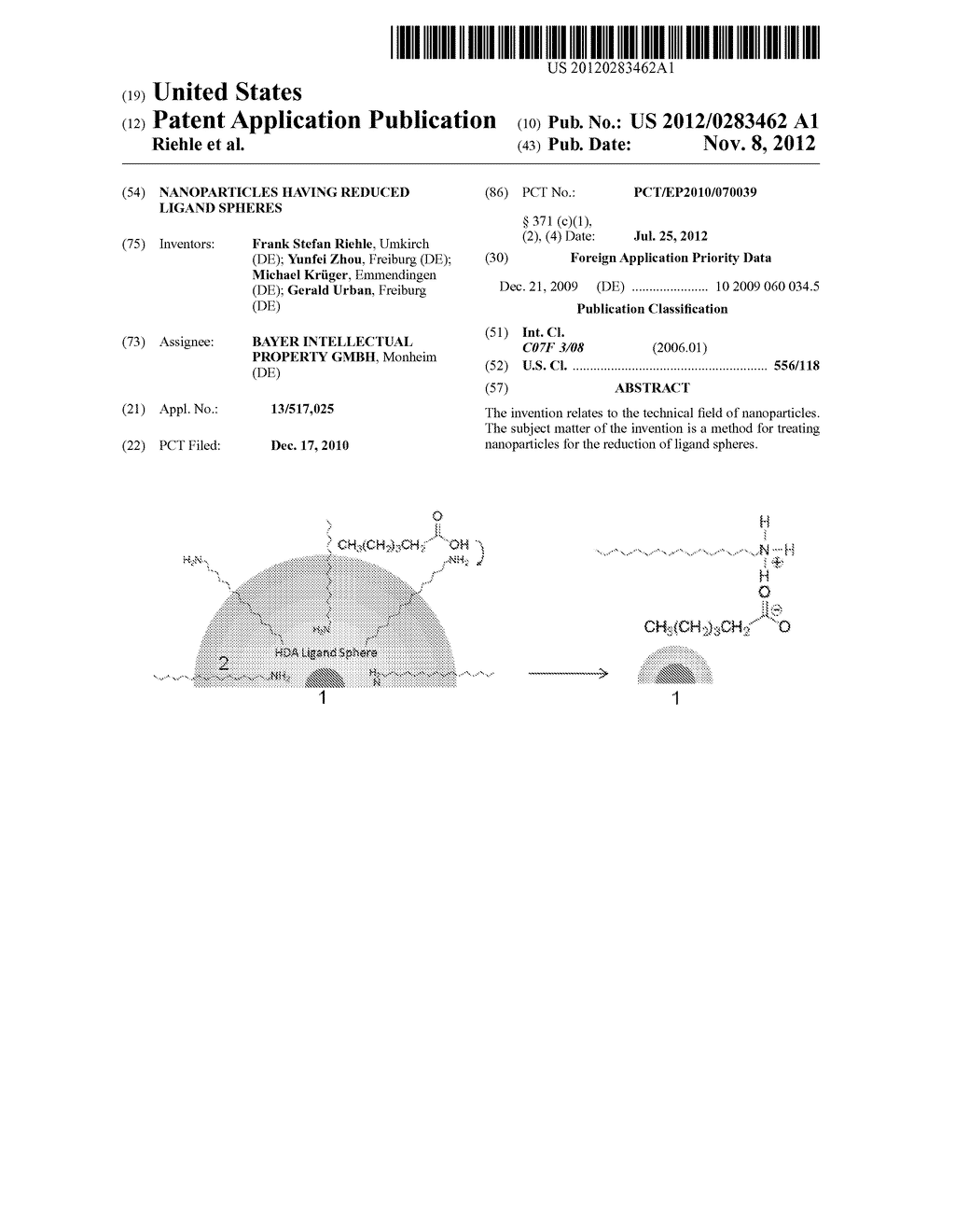 NANOPARTICLES HAVING REDUCED LIGAND SPHERES - diagram, schematic, and image 01