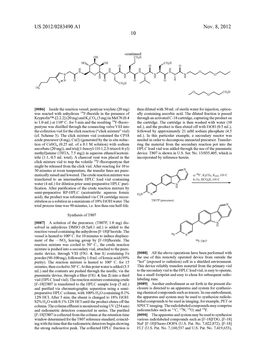 System, Device and Method for Preparing Tracers and Transferring Materials     During Radiosynthesis - diagram, schematic, and image 19