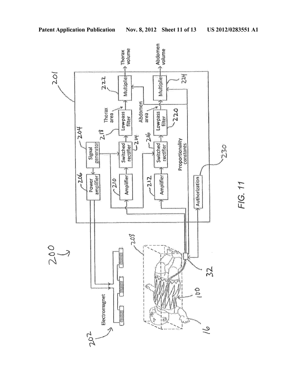 COIL SYSTEM AND METHOD FOR OBTAINING VOLUMETRIC PHYSIOLOGICAL MEASUREMENTS - diagram, schematic, and image 12