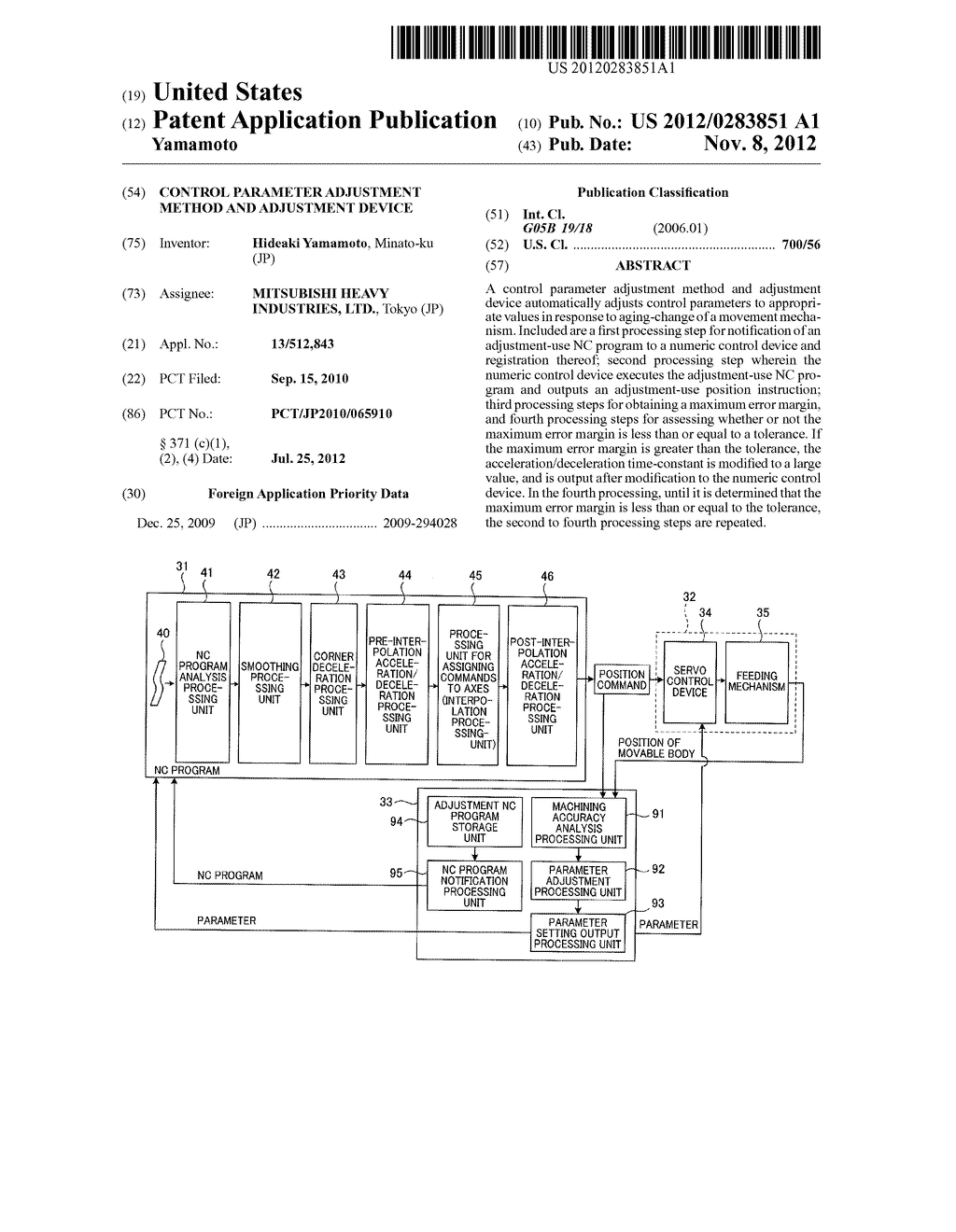 CONTROL PARAMETER ADJUSTMENT METHOD AND ADJUSTMENT DEVICE - diagram, schematic, and image 01