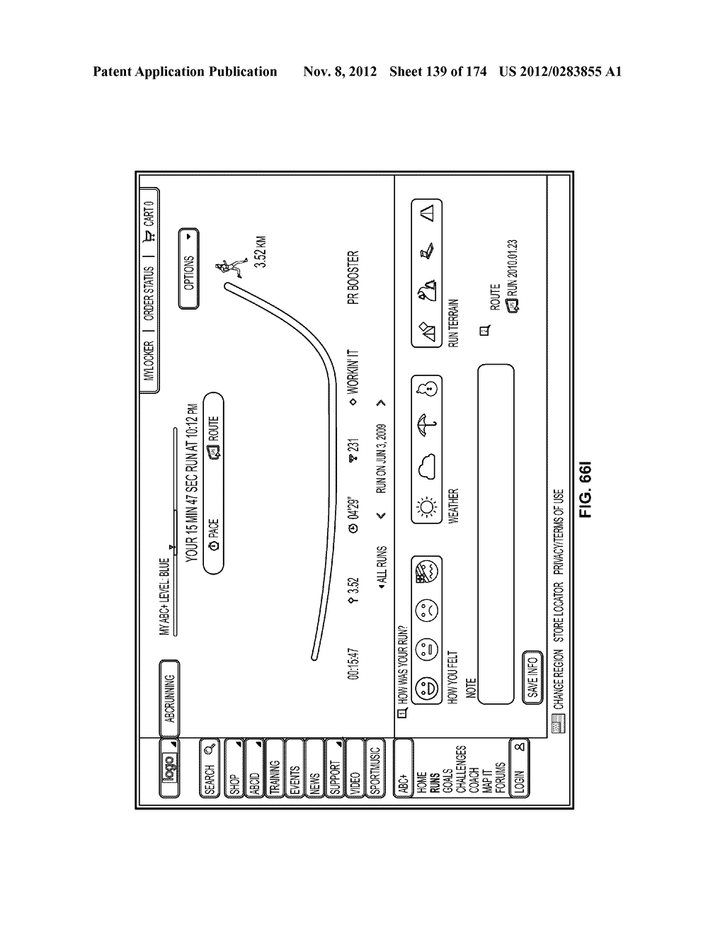 MONITORING FITNESS USING A MOBILE DEVICE - diagram, schematic, and image 140