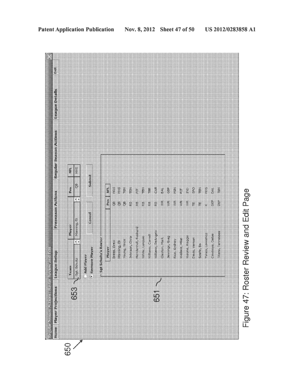 COMPUTERIZED SYSTEM AND METHOD FOR MANAGING FANTASY SPORTS TEAM - diagram, schematic, and image 48