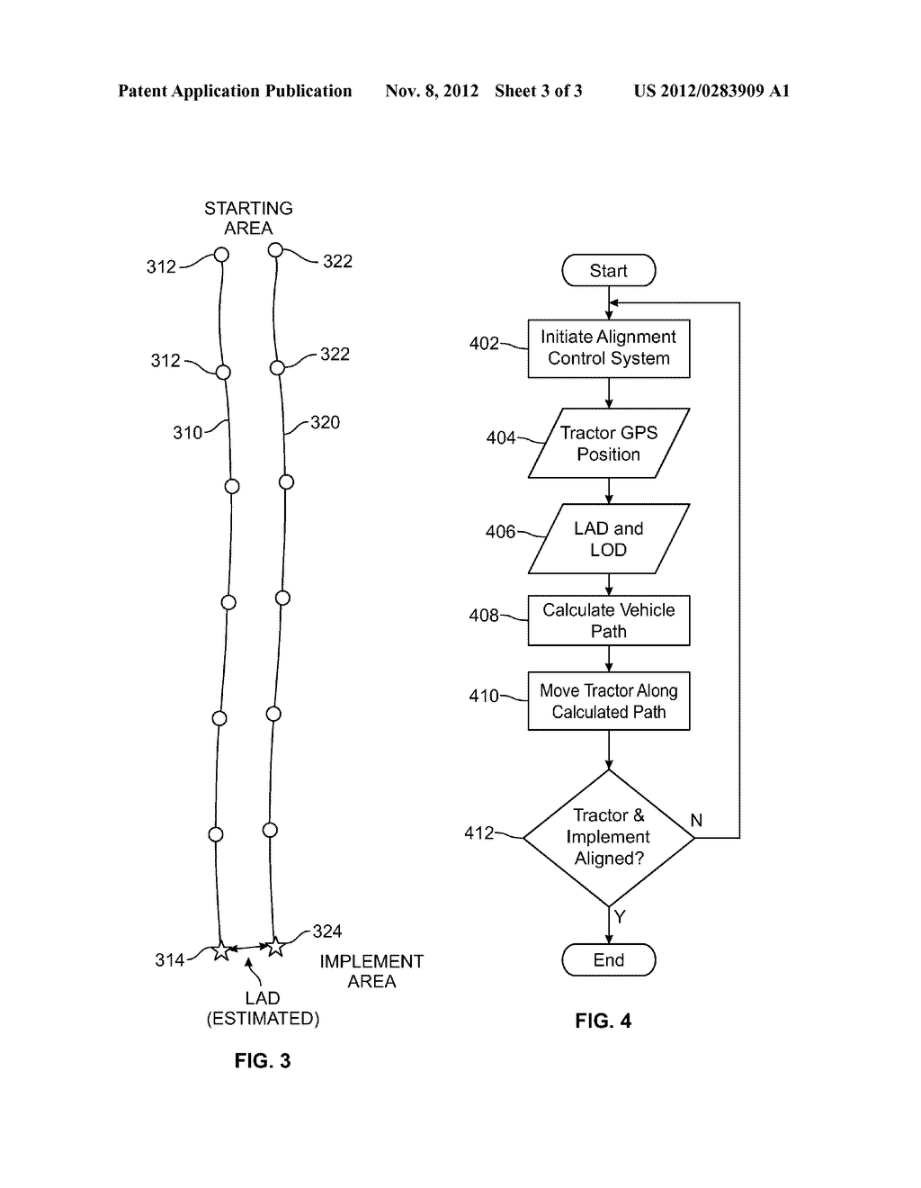 SYSTEM AND METHOD FOR POSITIONING A VEHICLE WITH A HITCH USING AN     AUTOMATIC STEERING SYSTEM - diagram, schematic, and image 04