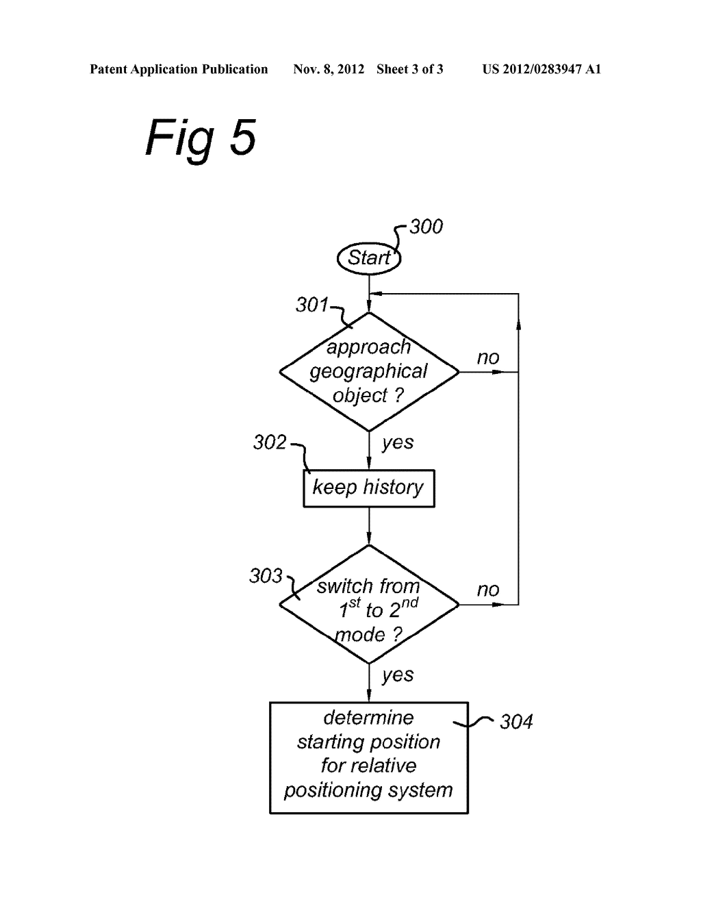 POSITIONING DEVICE, METHOD AND PROGRAM WITH ABSOLUTE POSITIONING AND     RELATIVE POSITIONING MODES - diagram, schematic, and image 04