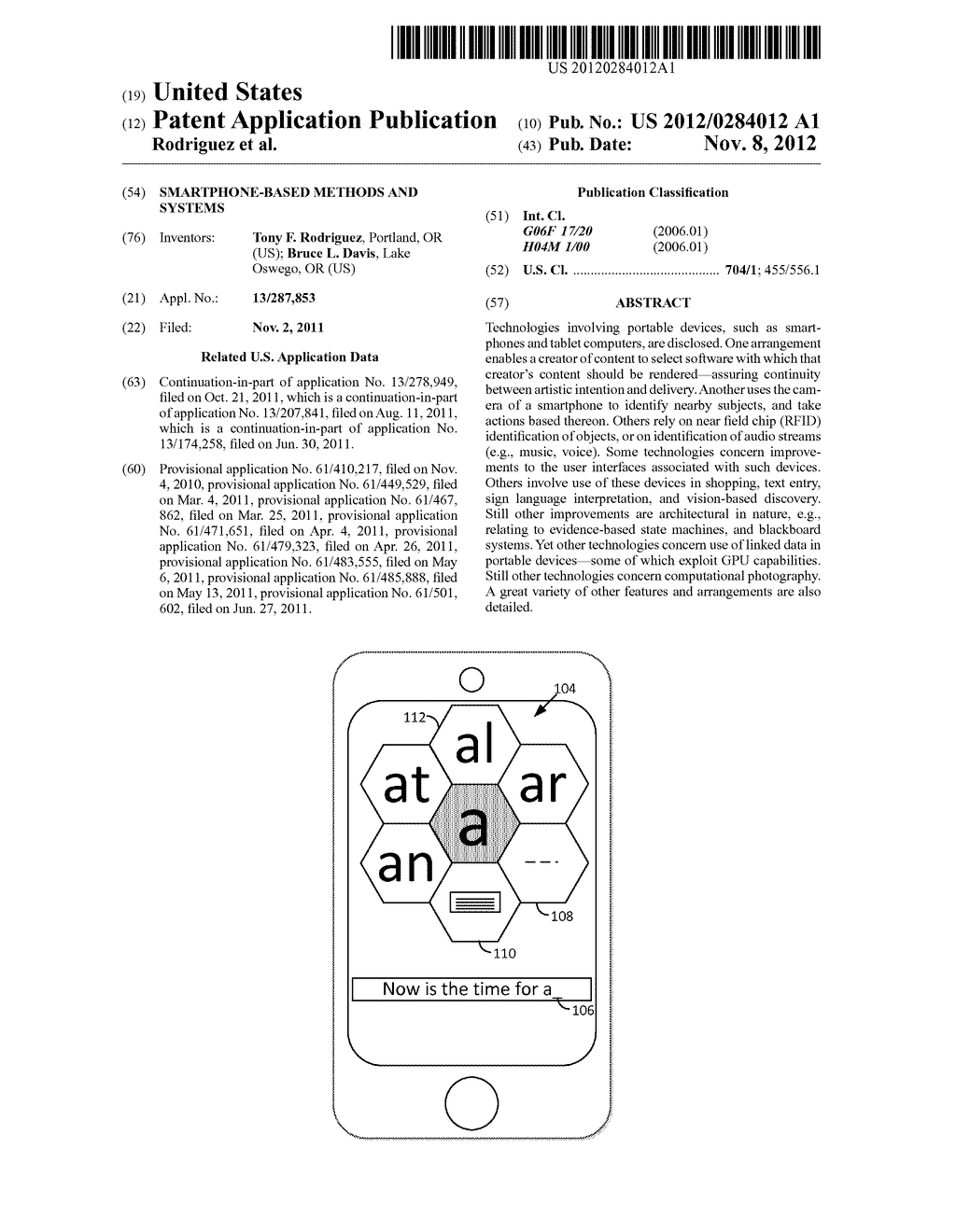 Smartphone-Based Methods and Systems - diagram, schematic, and image 01