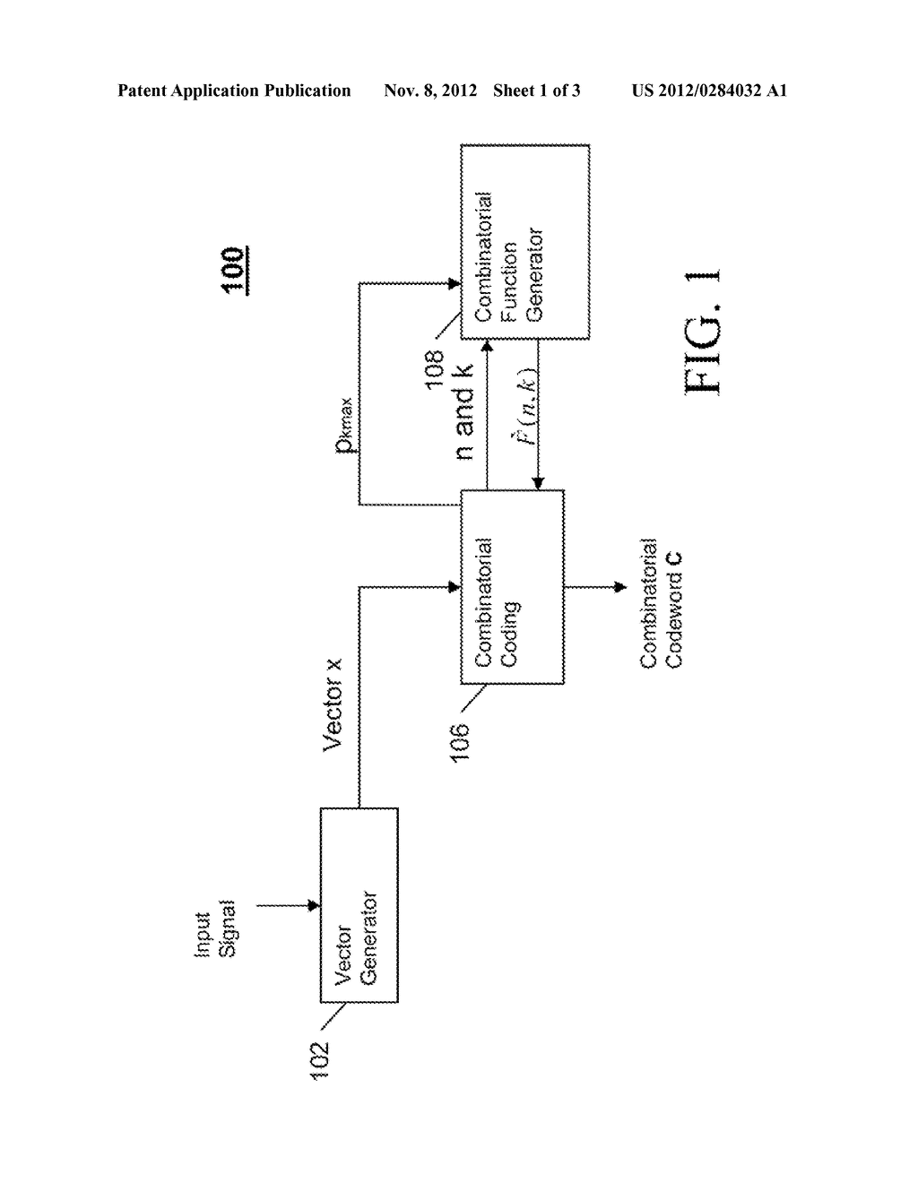 APPARATUS AND METHOD FOR LOW COMPLEXITY COMBINATORIAL CODING AND DECODING     OF SIGNALS - diagram, schematic, and image 02