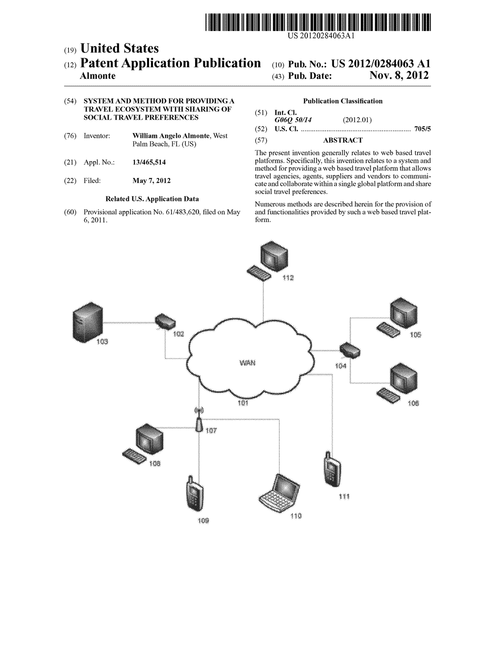 SYSTEM AND METHOD FOR PROVIDING A TRAVEL ECOSYSTEM WITH SHARING OF SOCIAL     TRAVEL PREFERENCES - diagram, schematic, and image 01