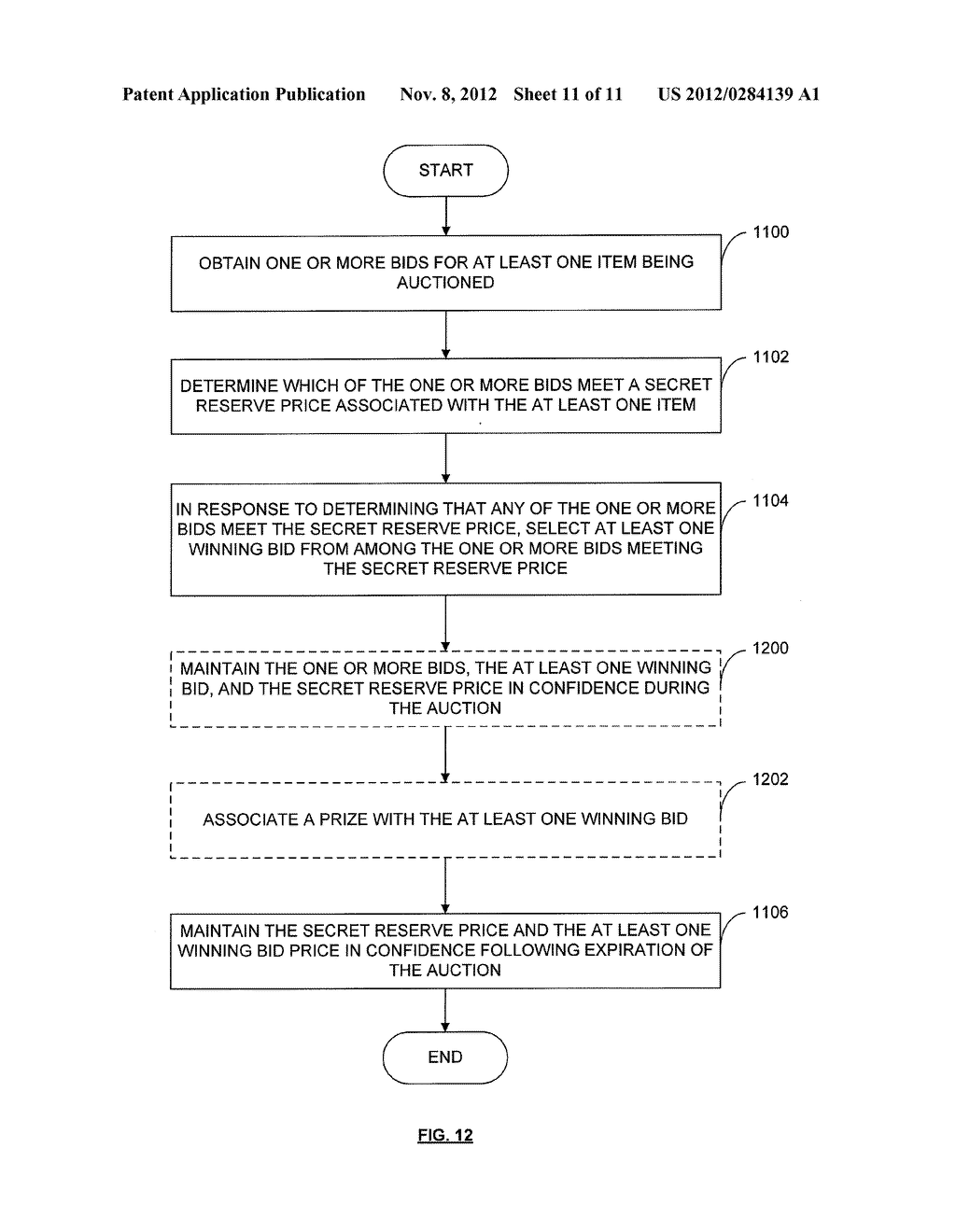 METHOD AND APPARATUS FOR PROVIDING A HOMOGENEOUS DISCRIMINATORY PRICE     AUCTION WITH SECRET RESERVE - diagram, schematic, and image 12