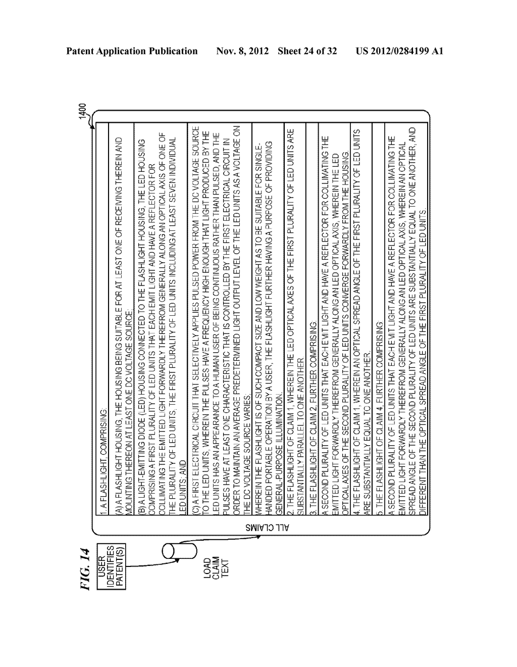 APPARATUS AND METHOD FOR AUTOMATED AND ASSISTED PATENT CLAIM MAPPING AND     EXPENSE PLANNING - diagram, schematic, and image 25