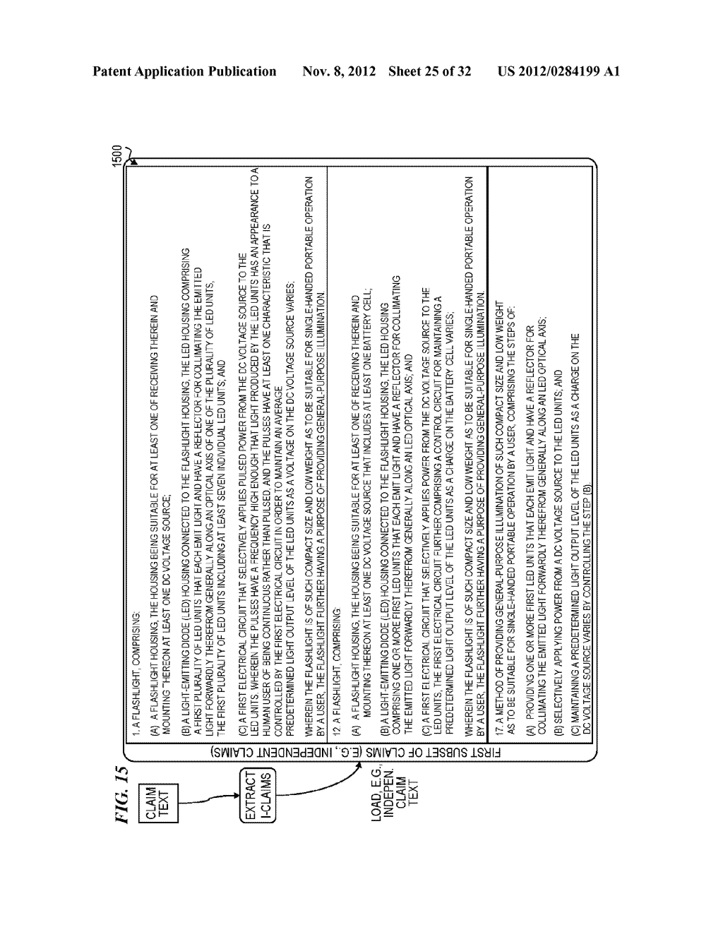 APPARATUS AND METHOD FOR AUTOMATED AND ASSISTED PATENT CLAIM MAPPING AND     EXPENSE PLANNING - diagram, schematic, and image 26