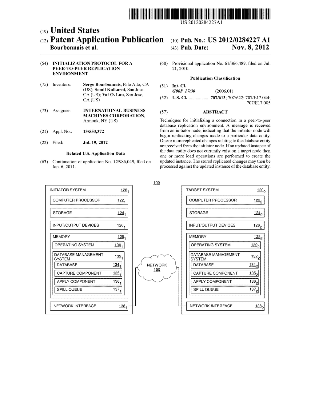 INITIALIZATION PROTOCOL FOR A PEER-TO-PEER REPLICATION ENVIRONMENT - diagram, schematic, and image 01