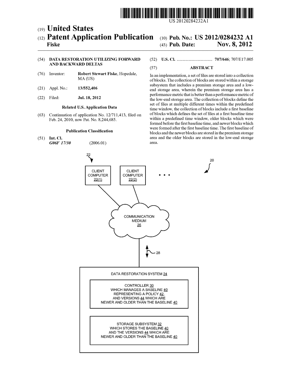 DATA RESTORATION UTILIZING FORWARD AND BACKWARD DELTAS - diagram, schematic, and image 01