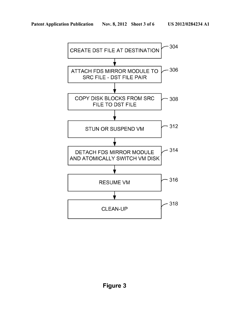 LIVE MIGRATION OF VIRTUAL MACHINE PERSISTENT DATA USING MIRRORED     INPUT-OUTPUT OPERATIONS - diagram, schematic, and image 04