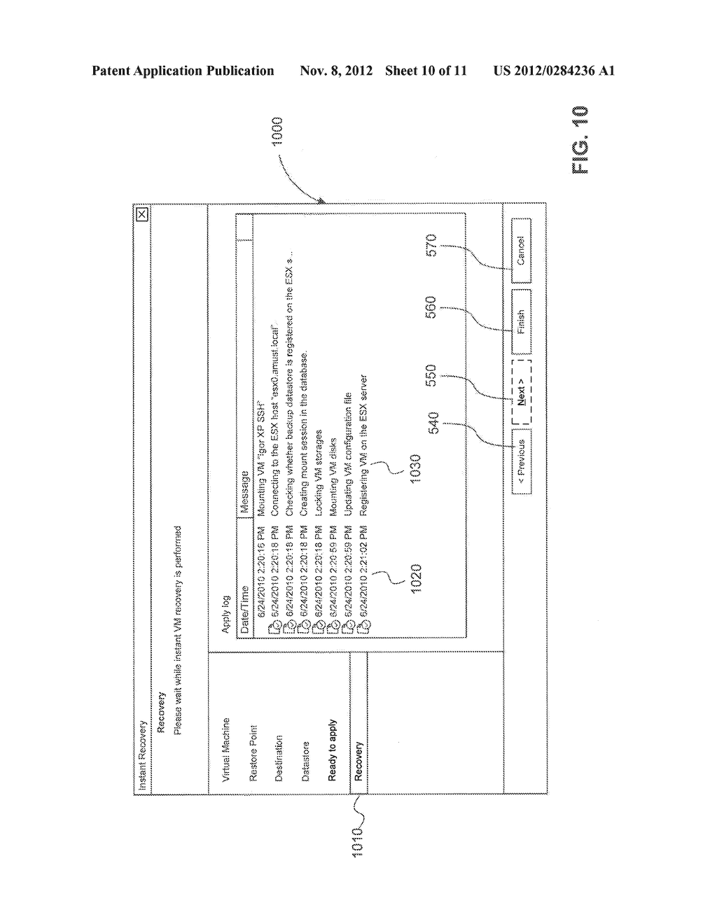 Systems, Methods, and Computer Program Products for Instant Recovery of     Image Level Backups - diagram, schematic, and image 11