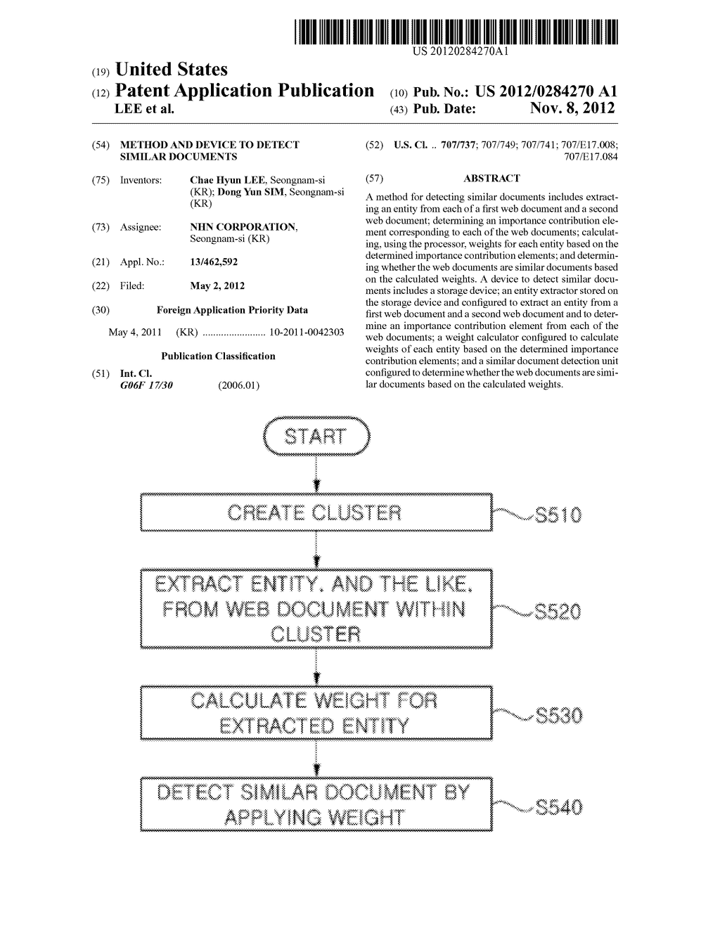 METHOD AND DEVICE TO DETECT SIMILAR DOCUMENTS - diagram, schematic, and image 01