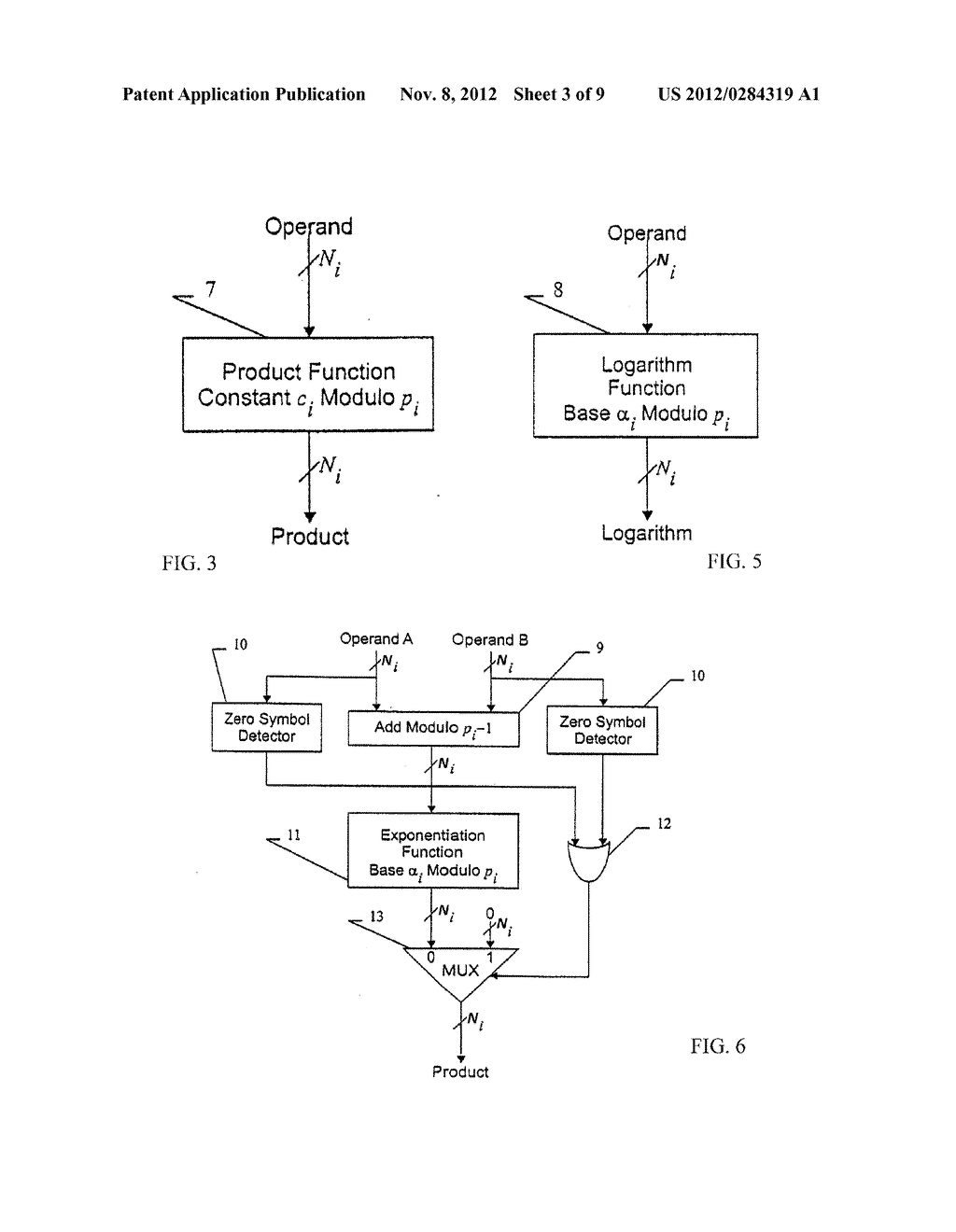 METHOD AND APPARATUS FOR PERFORMING COMPUTATIONS USING RESIDUE ARITHMETIC - diagram, schematic, and image 04