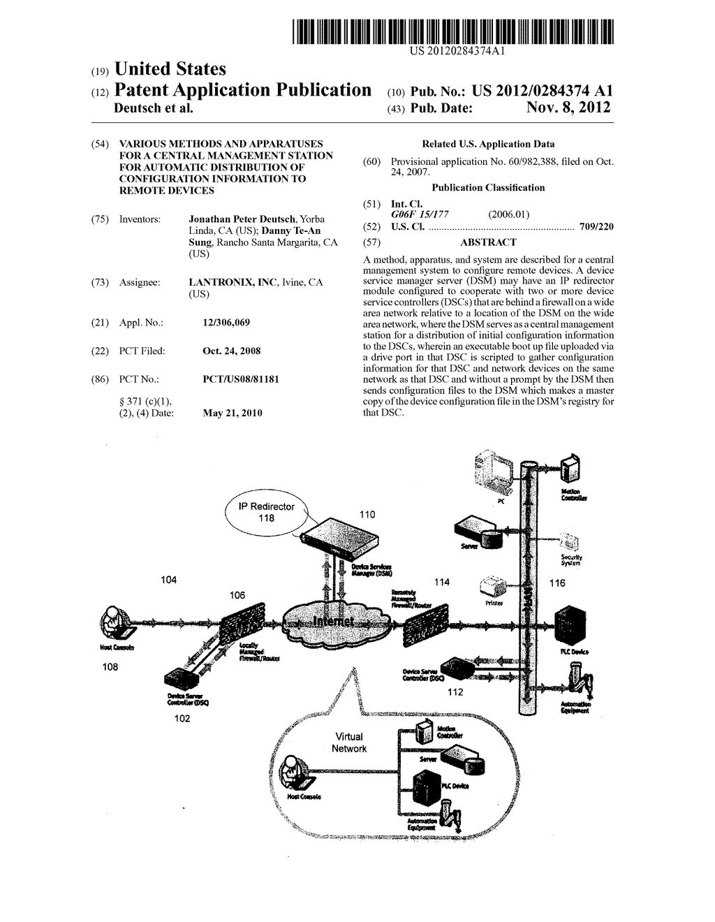 VARIOUS METHODS AND APPARATUSES FOR A CENTRAL MANAGEMENT STATION FOR     AUTOMATIC DISTRIBUTION OF CONFIGURATION INFORMATION TO REMOTE DEVICES - diagram, schematic, and image 01