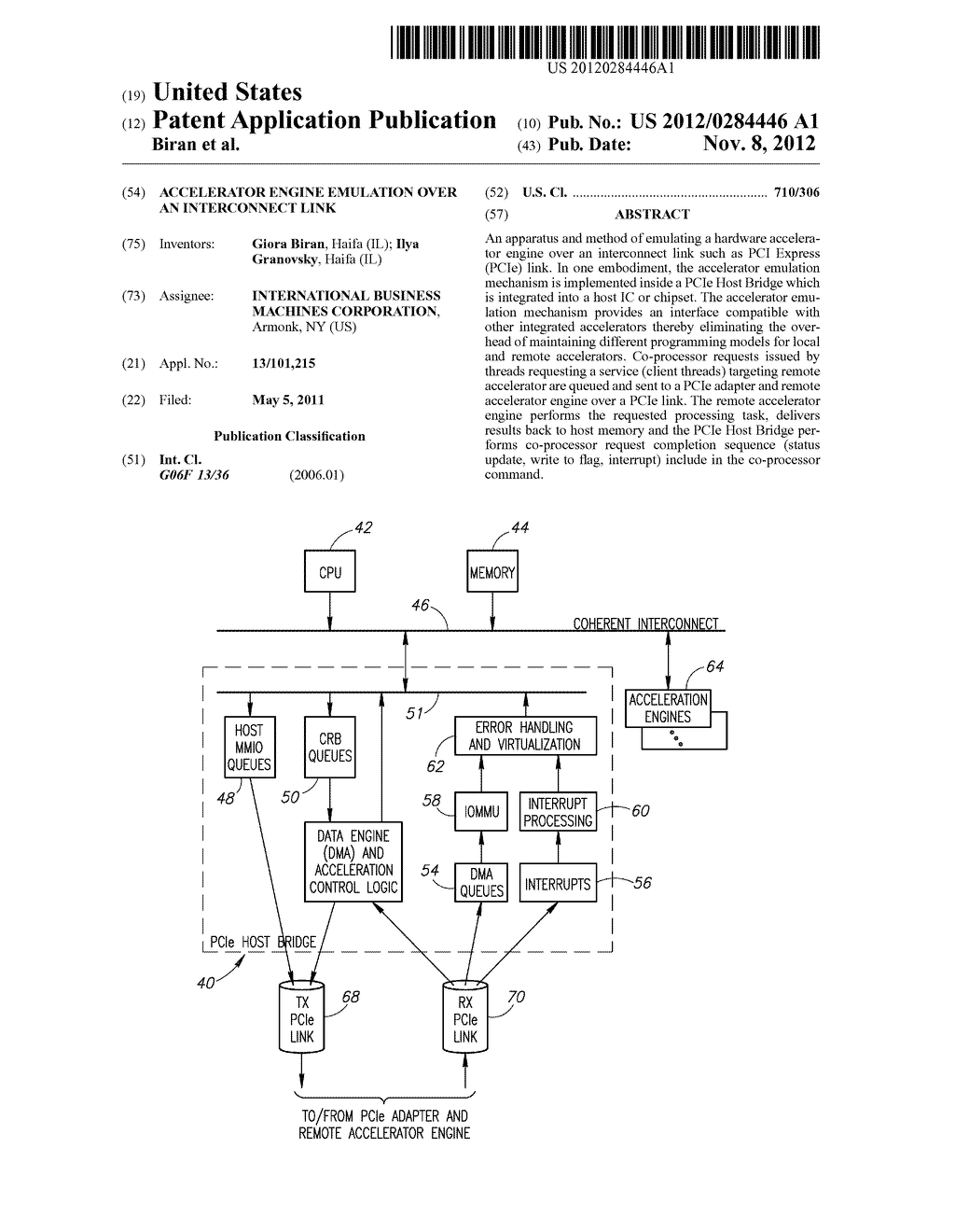 ACCELERATOR ENGINE EMULATION OVER AN INTERCONNECT LINK - diagram, schematic, and image 01