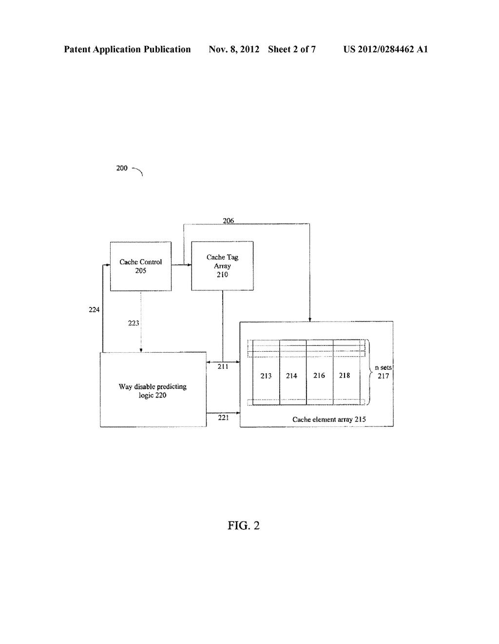 METHOD AND APPARATUS FOR SAVING POWER BY EFFICIENTLY DISABLING WAYS FOR A     SET-ASSOCIATIVE CACHE - diagram, schematic, and image 03