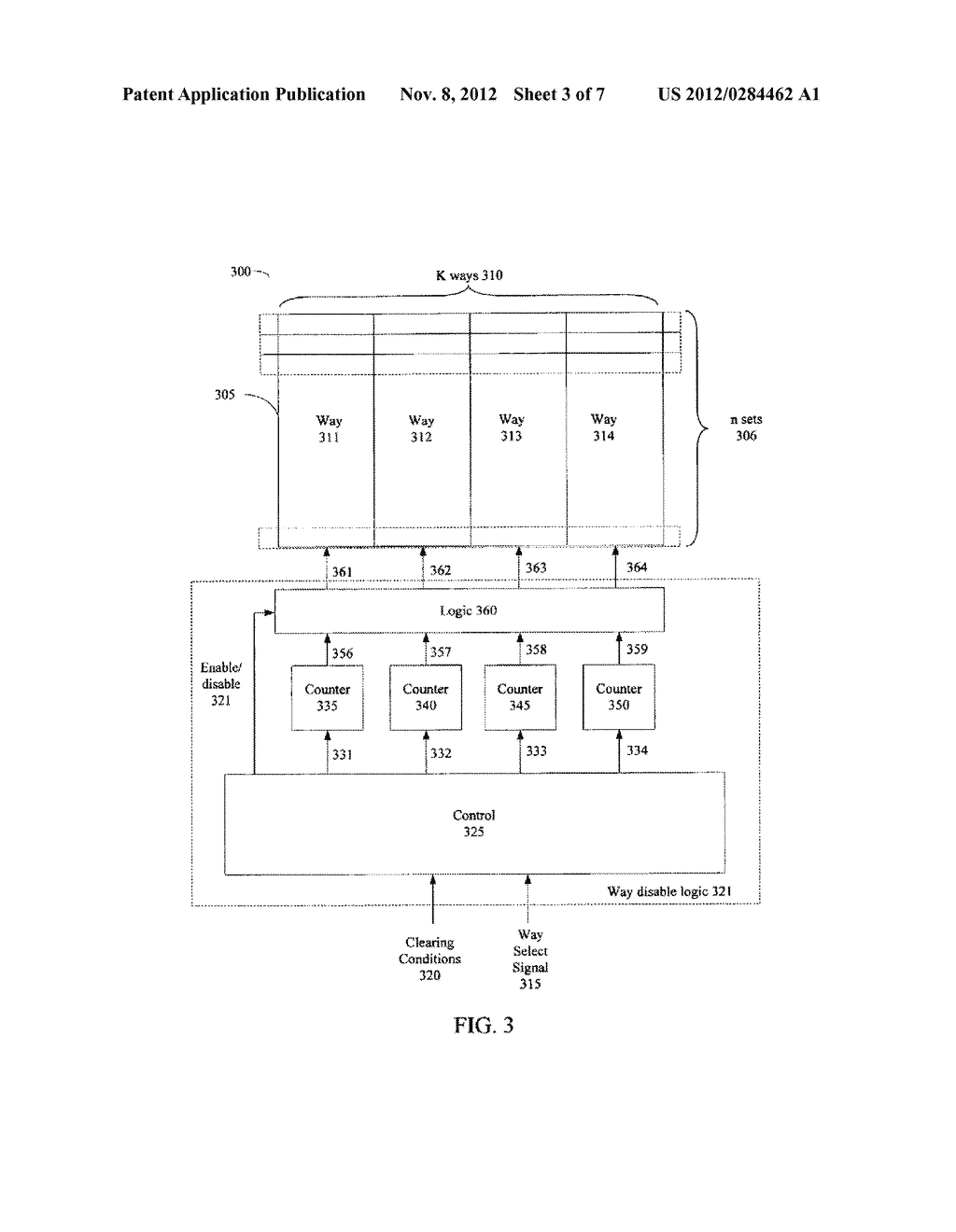 METHOD AND APPARATUS FOR SAVING POWER BY EFFICIENTLY DISABLING WAYS FOR A     SET-ASSOCIATIVE CACHE - diagram, schematic, and image 04