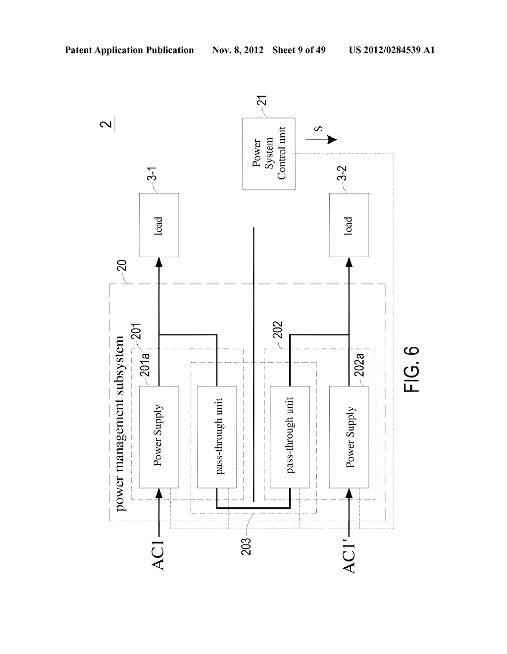 POWER MANAGEMENT SYSTEM CAPABLE OF SAVING POWER AND OPTIMIZING OPERATING     EFFICIENCY OF POWER SUPPLIES FOR PROVIDING POWER WITH BACK-UP OR     REDUNDANCY TO PLURAL LOADS - diagram, schematic, and image 10