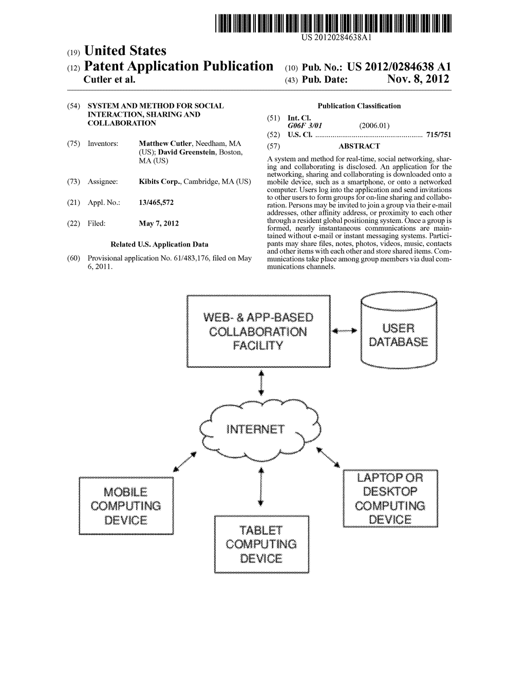 SYSTEM AND METHOD FOR SOCIAL INTERACTION, SHARING AND COLLABORATION - diagram, schematic, and image 01