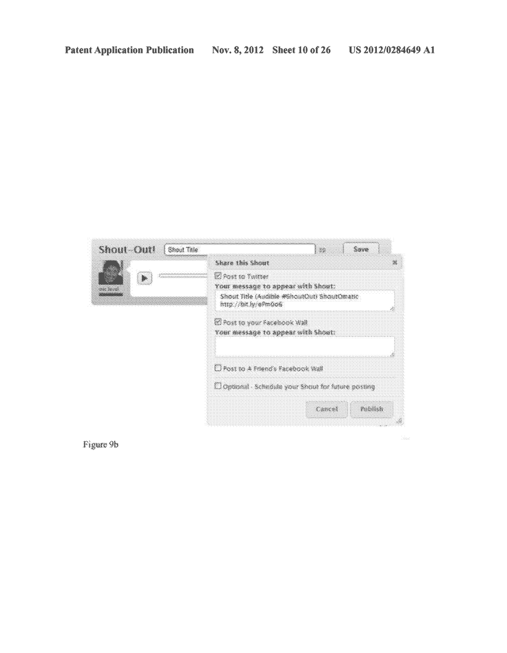 SYSTEM FOR RECORDING AND BROADCASTING AUDIO MESSAGES TO SOCIAL NETWORKS,     WEB, BLOG SPACES AND QUICK RESPONSE CODES - diagram, schematic, and image 11