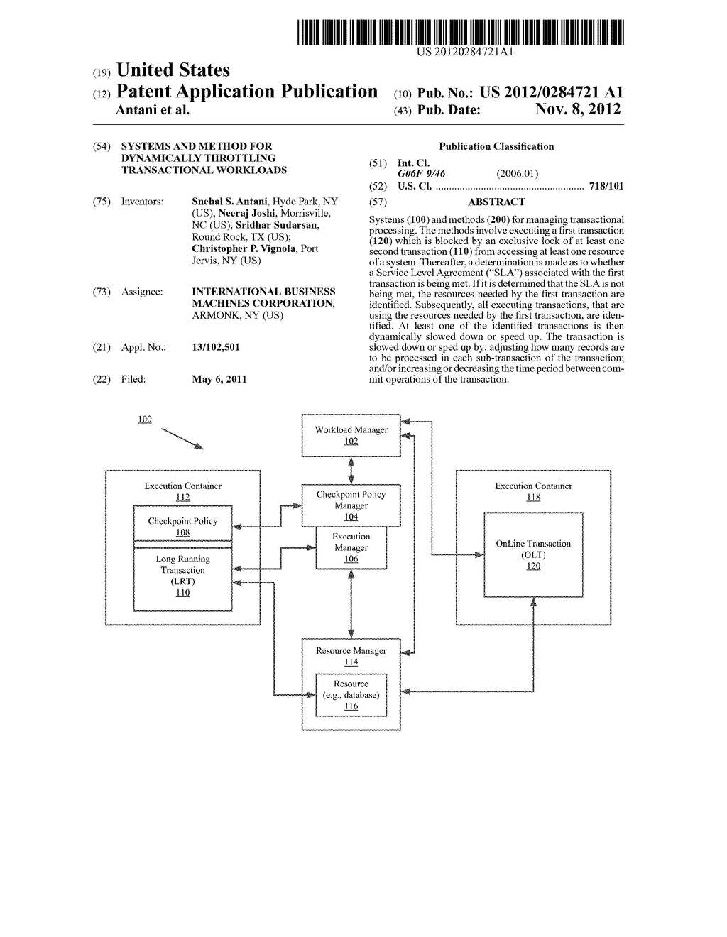 SYSTEMS AND METHOD FOR DYNAMICALLY THROTTLING TRANSACTIONAL WORKLOADS - diagram, schematic, and image 01