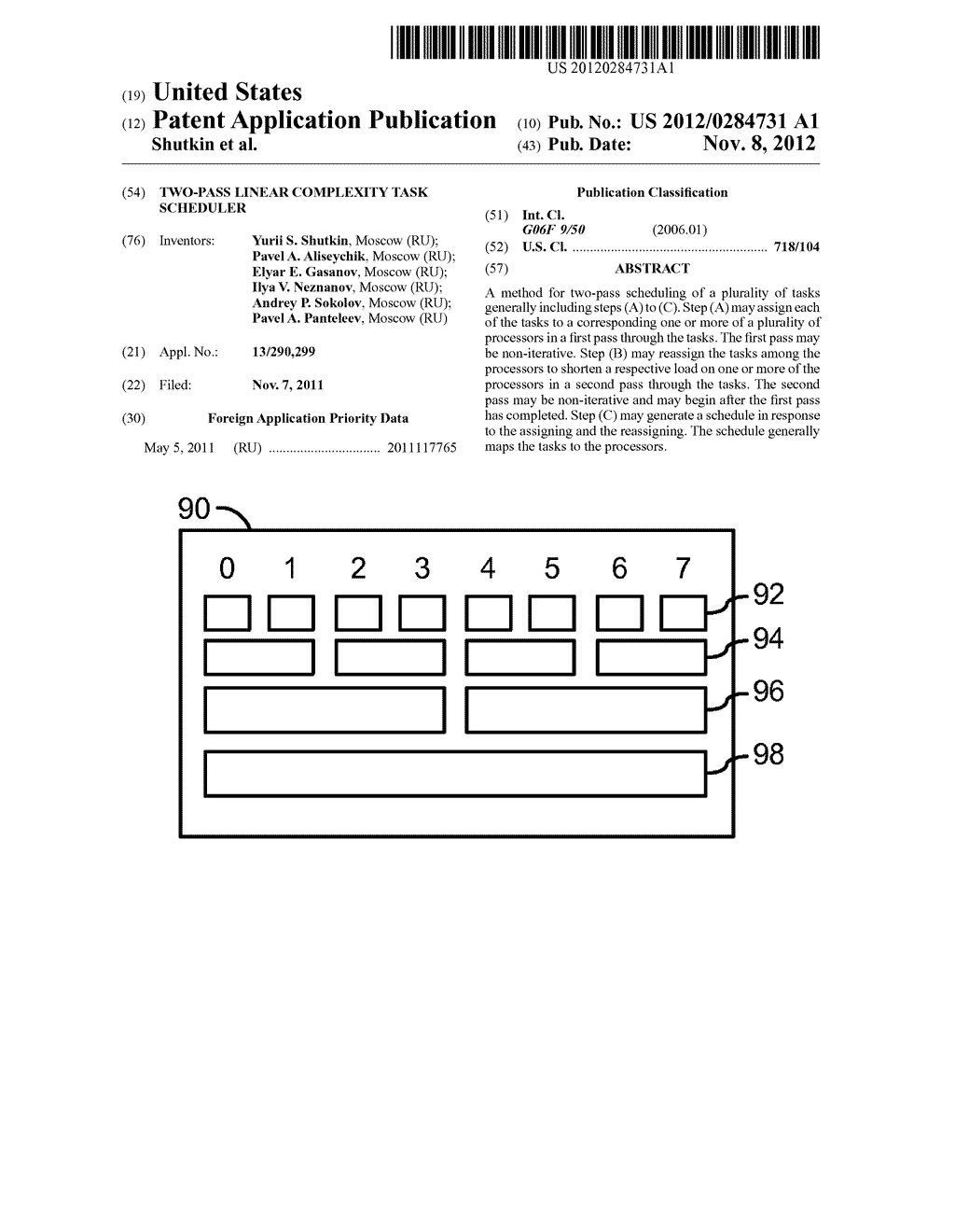 TWO-PASS LINEAR COMPLEXITY TASK SCHEDULER - diagram, schematic, and image 01