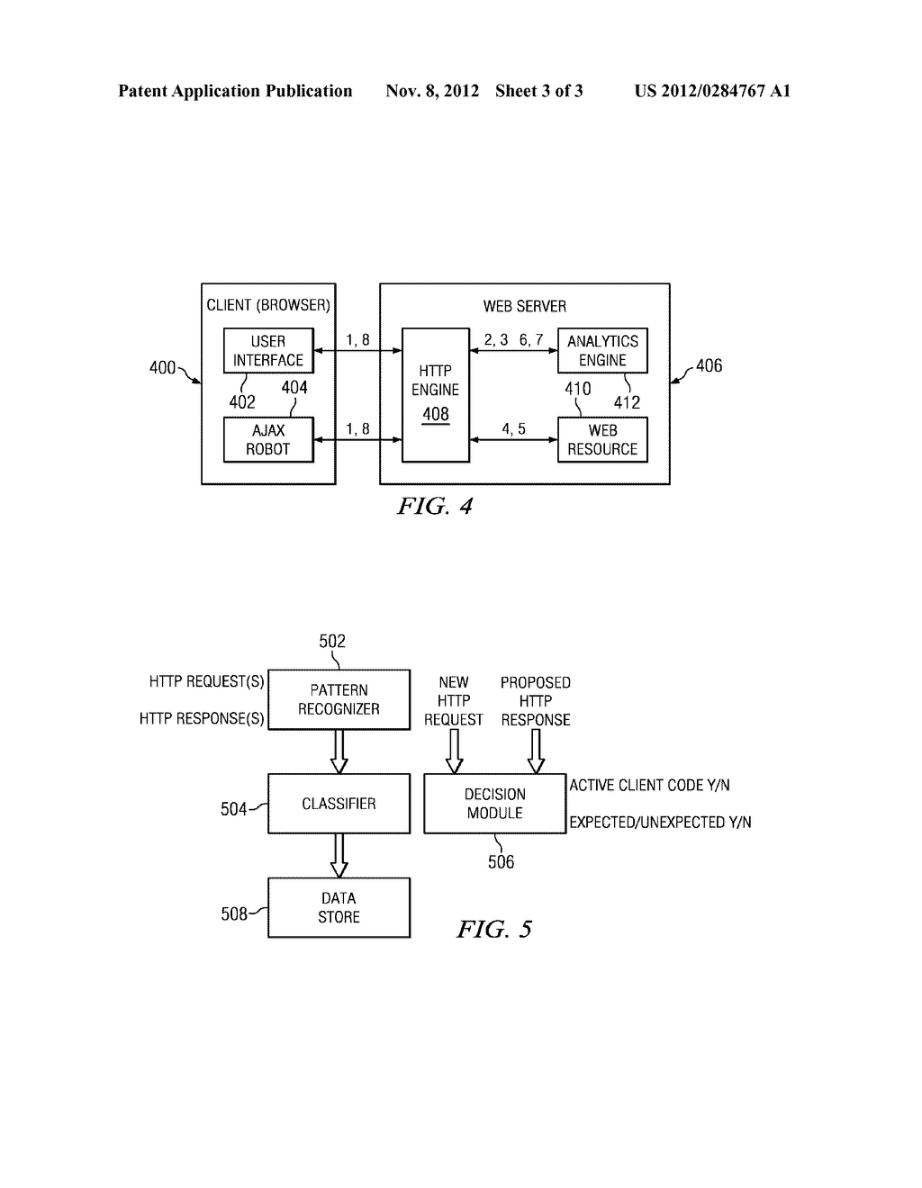 Method for detecting and applying different security policies to active     client requests running within secure user web sessions - diagram, schematic, and image 04