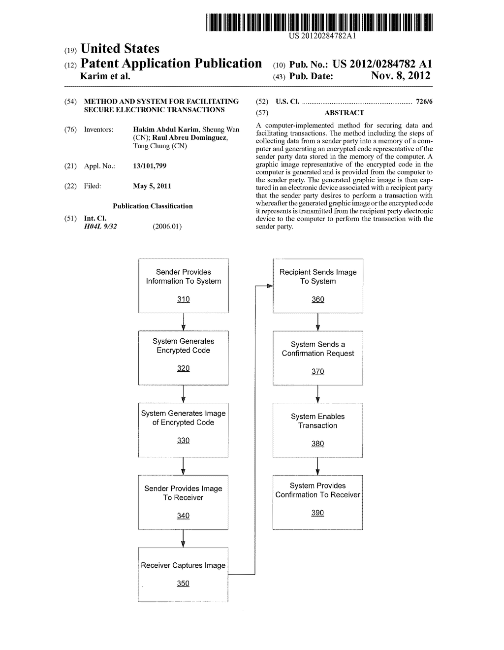 Method and system for facilitating secure electronic transactions - diagram, schematic, and image 01