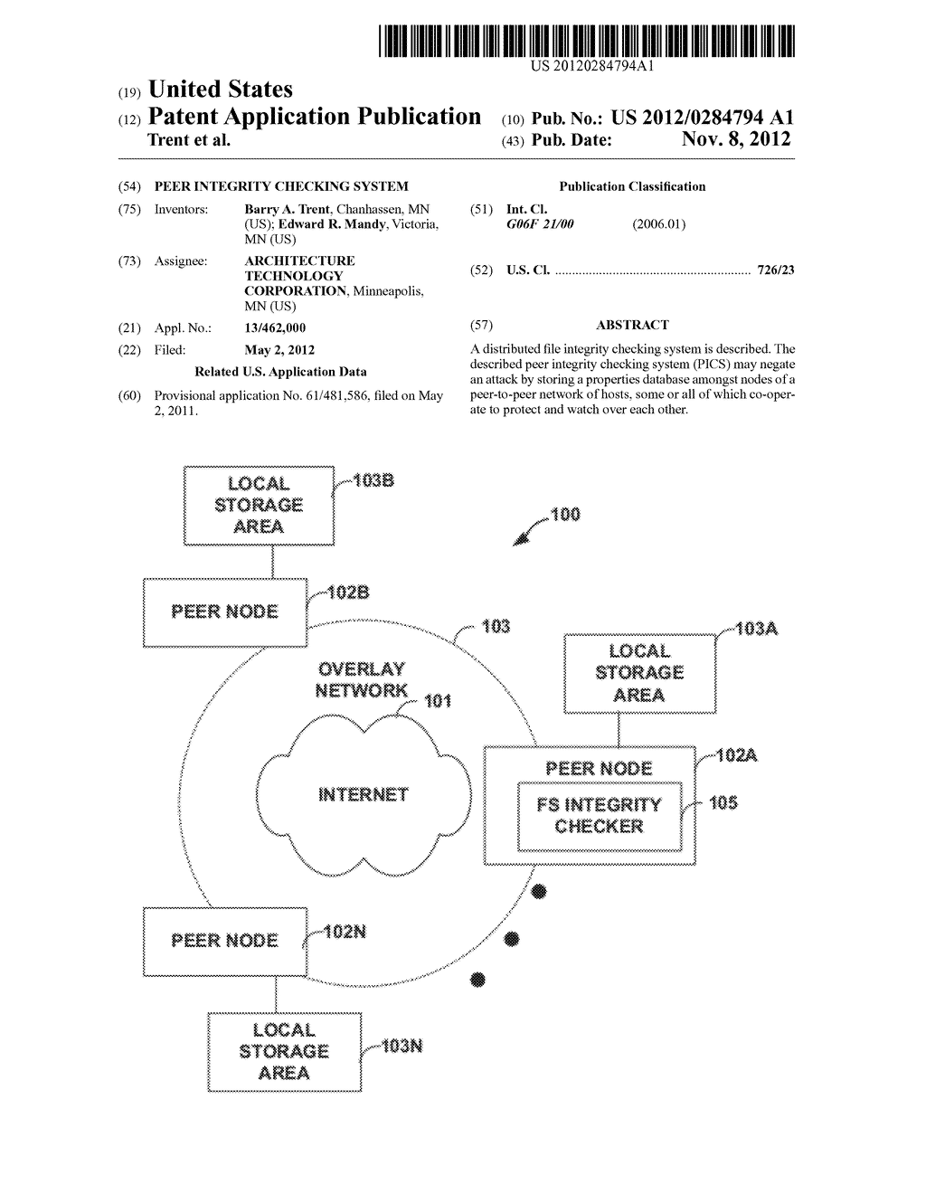 PEER INTEGRITY CHECKING SYSTEM - diagram, schematic, and image 01