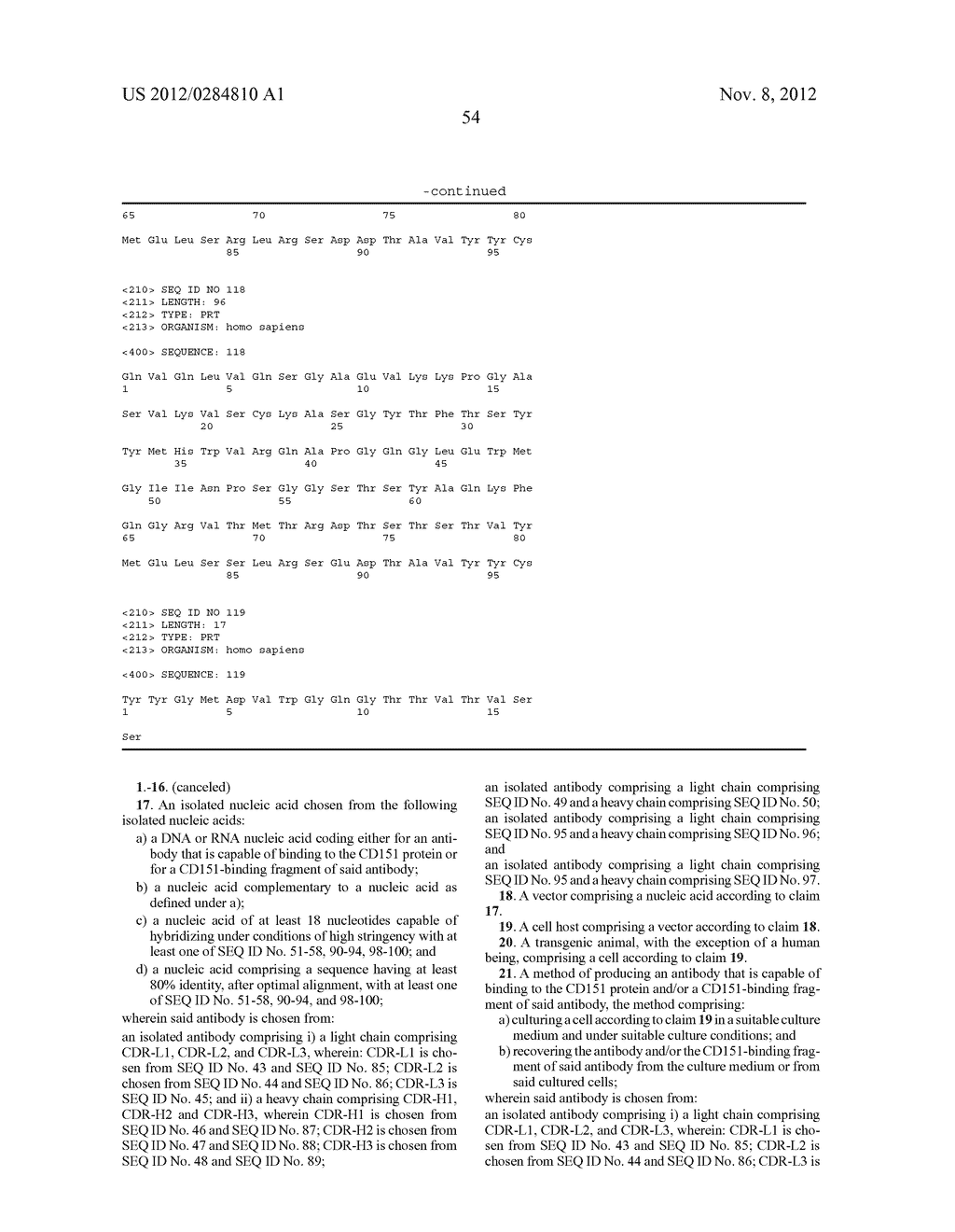 ANTI-CD151 ANTIBODIES AND THEIR USE IN THE TREATMENT OF CANCER - diagram, schematic, and image 88